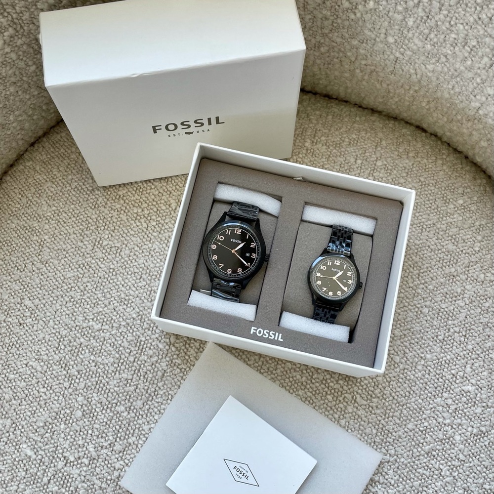 Fossil Black Box His and Her Wylie Three-hand Set